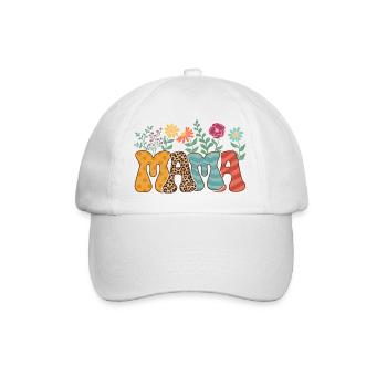 Mother's Day Vintage Mama/Mom 5 - Baseball Cap - white/white - Front