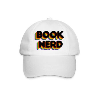 Book Nerd, Literary Gift - Baseball Cap - white/white - Front