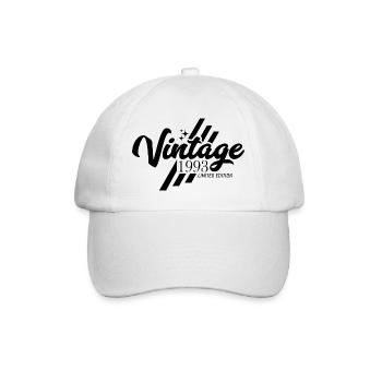 Jahrgang 1993 Geburtstag Vintage Sprüche - Baseballkappe - Weiß/Weiß - Vorne