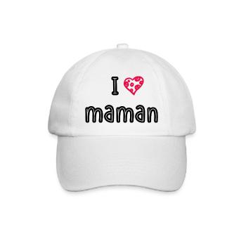 I love maman - Casquette classique - blanc/blanc - Devant