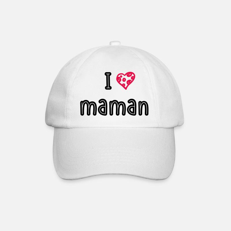I love maman - Casquette classique - blanc/blanc