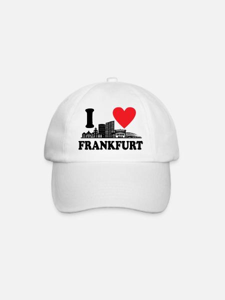 I love FFM - Baseballkappe - Weiß/Weiß