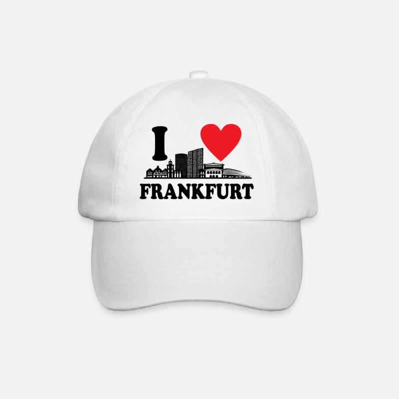 I love FFM - Baseballkappe - Weiß/Weiß