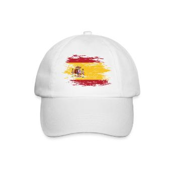 Spanien Flagge used - Baseballkappe - Weiß/Weiß - Vorne