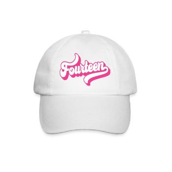 Fourteen 14th Birthday For Girls 14 Years Old - Baseball Cap - white/white - Front