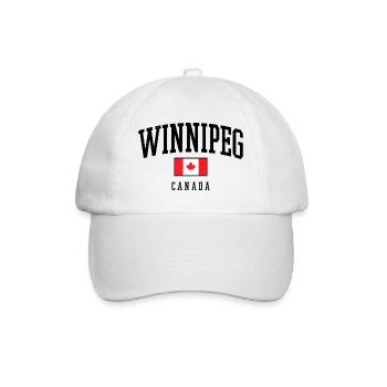 Winnipeg Canada Flag – City Design - Baseball Cap - white/white - Front