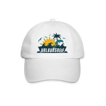 Urlaubsreif - Baseballkappe - Weiß/Weiß - Vorne