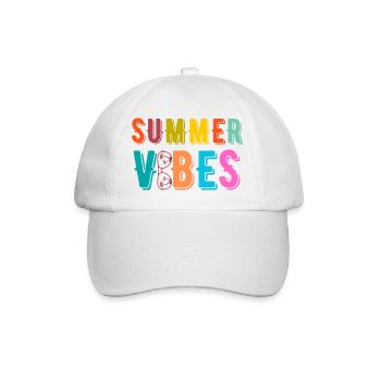 Sommerliche Vibes - Baseballkappe - Weiß/Weiß - Vorne