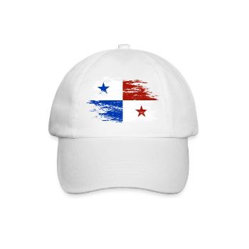 Panama flag used - Baseball Cap - white/white - Front