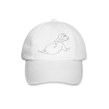 Rhodesian Ridgeback - Baseballkappe - Weiß/Weiß - Vorne