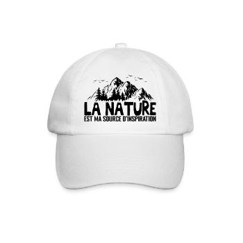 La nature est ma source d'inspiration - Casquette classique - blanc/blanc - Devant