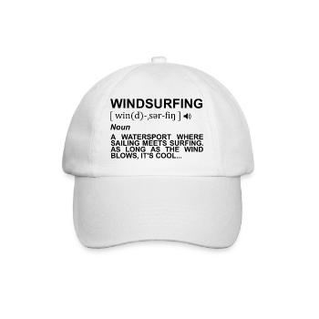 Windsurfing Dictionary - Baseball Cap - white/white - Front