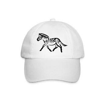 Zebra - Baseballkappe - Weiß/Weiß - Vorne