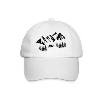 Paysage de montagne - Nature et vie sauvage - Casquette classique - blanc/blanc - Devant