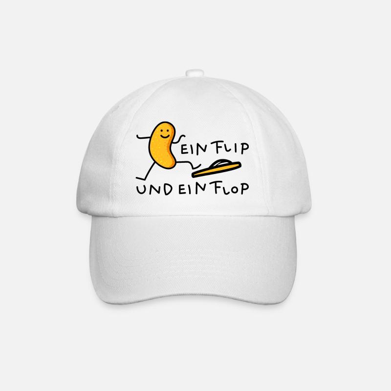 Ernussflips mit Flop - Baseballkappe - Weiß/Weiß