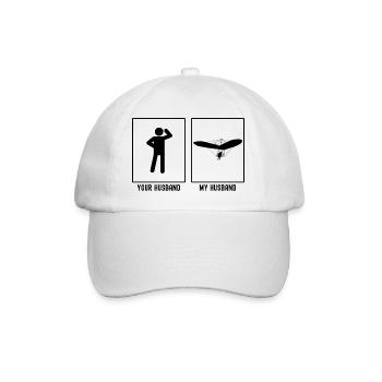 Son mari - Mon mari - Glissez haut dans le ciel - Casquette classique - blanc/blanc - Devant