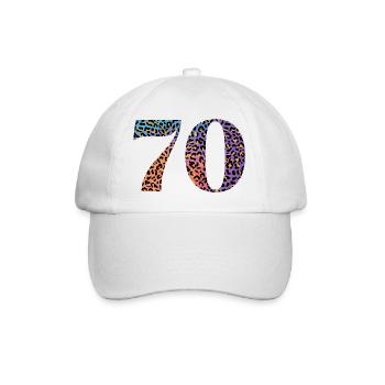 70th Anniversary Leopard - Baseball Cap - white/white - Front