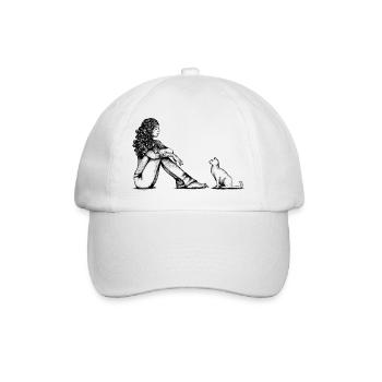 Mon chat et moi - Casquette classique - blanc/blanc - Devant