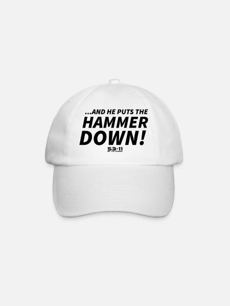Hammer down - Baseball Cap - white/white