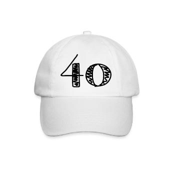40. 40 YEARS. 40th ANNIVERSARY. 40TH ANNIVERSARY. - Baseball Cap - white/white - Front