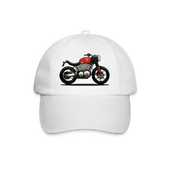 Motorcycle - Baseball Cap - white/white - Front