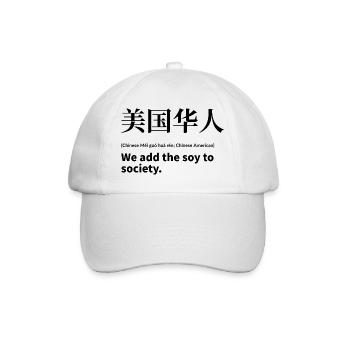 Chinesisch China Amerika - Baseballkappe - Weiß/Weiß - Vorne