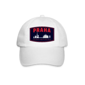Praha Skyline Silhouette - Baseball Cap - white/white - Front