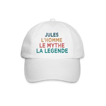 Jules la légende - Casquette classique - blanc/blanc - Devant