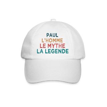 Paul la légende - Casquette classique - blanc/blanc - Devant