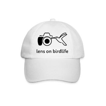 Linse auf die Vogelwelt - Baseballkappe - Weiß/Weiß - Vorne