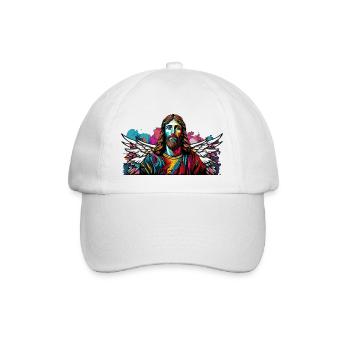 Jésus-Christ avec des ailes d’ange - Casquette classique - blanc/blanc - Devant