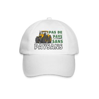 Pas de pays sans paysans - Casquette classique - blanc/blanc - Devant