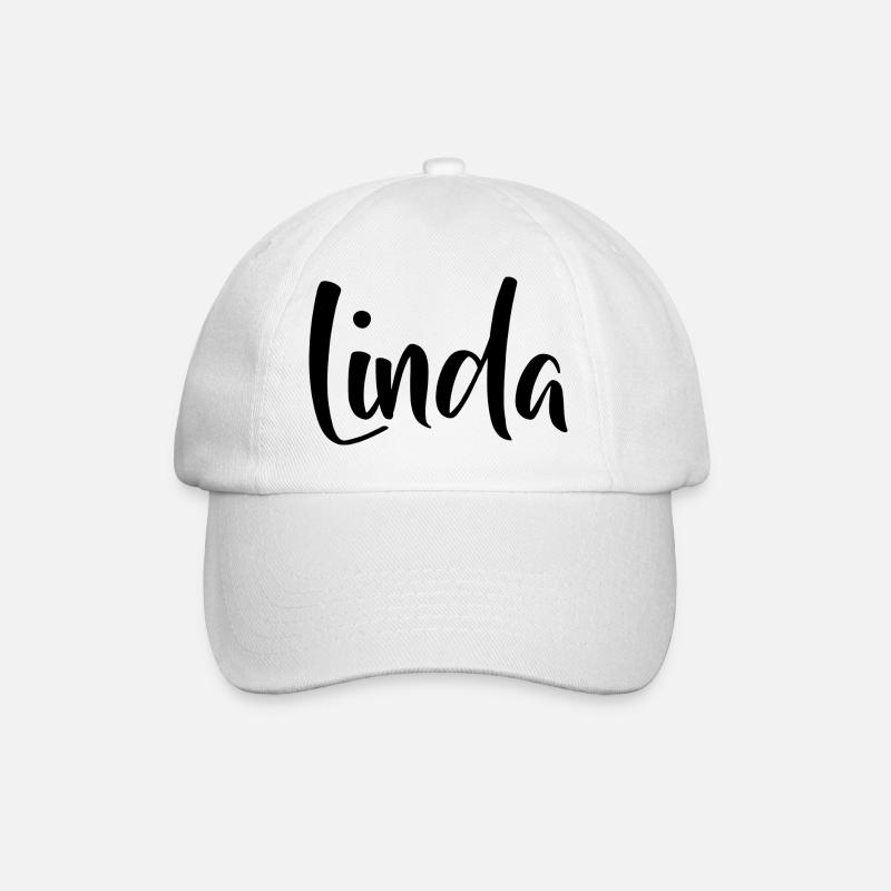 Name - Linda - Baseballkappe - Weiß/Weiß
