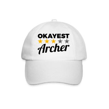Okayest Archer - Baseballkappe - Weiß/Weiß - Vorne