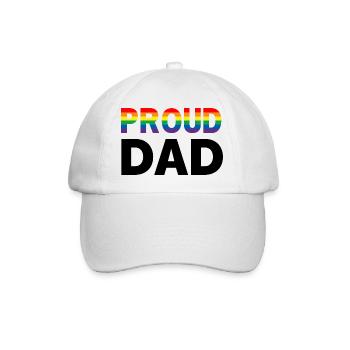 Proud Dad Pride - Baseballkappe - Weiß/Weiß - Vorne