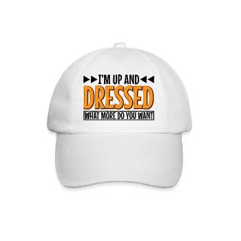 Je suis debout et habillé, que veux-tu de plus 7 - Casquette classique - blanc/blanc - Devant