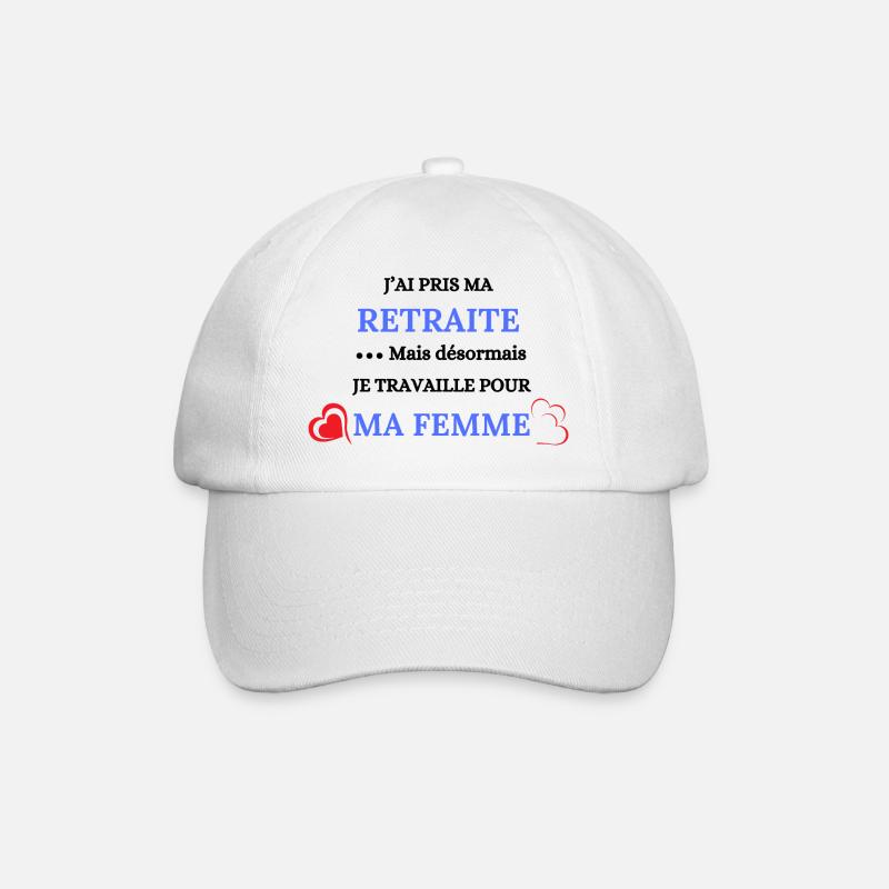 I've retired - Baseball Cap - white/white