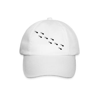 Rayures d’hermine - ornement / diagonale - Casquette classique - blanc/blanc - Devant