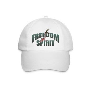 freedom spirit poignard dague couteau dessin - Casquette classique - blanc/blanc - Devant