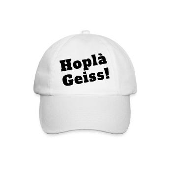 expressions locales Alsacien “Hoplà Geiss” - Casquette classique - blanc/blanc - Devant