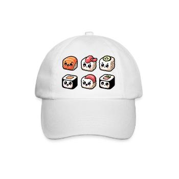 Sushi Smiles: The Delightful Roll Bunch - Baseball Cap - white/white - Front