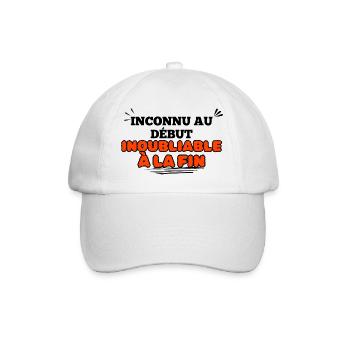 Design réconfortant avec message positif - Casquette classique - blanc/blanc - Devant