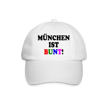 München ist bunt - Baseballkappe - Weiß/Weiß - Vorne