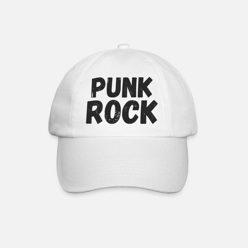 Punk Rock - Baseball Cap - white/white