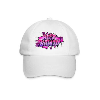 GRAFFITI HAPPY BIRTHDAY - Casquette classique - blanc/blanc - Devant