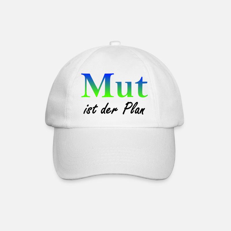 Mut ist der Plan - Baseballkappe - Weiß/Weiß
