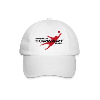 Torwart Spruch Geschenk - Baseballkappe - Weiß/Weiß - Vorne