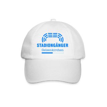 Gelsenkirchen Stadiongänger – Geschenk Fußball Fan - Baseballkappe - Weiß/Weiß - Vorne