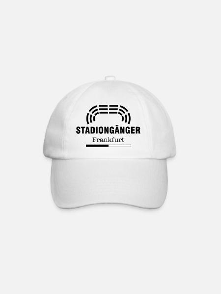Frankfurt Stadiongänger – Geschenk Fußball Fan - Baseballkappe - Weiß/Weiß