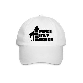 Reading Books Book Giraffe - Baseball Cap - white/white - Front